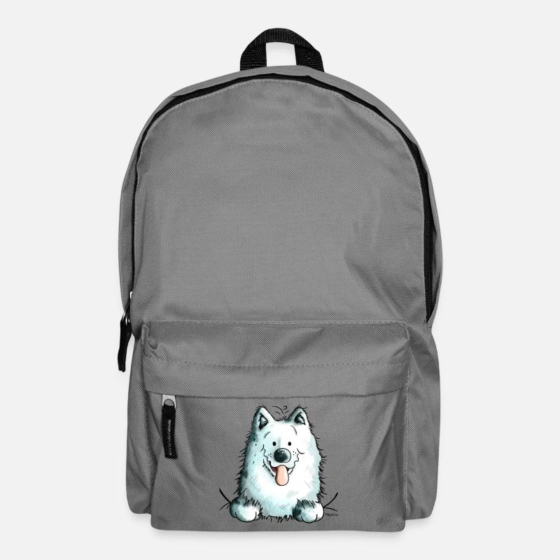 Neugieriger Samojede - Rucksack - Mittelgrau
