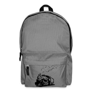 dampflok railroad locomotive romance - Backpack - elephant grey - Front