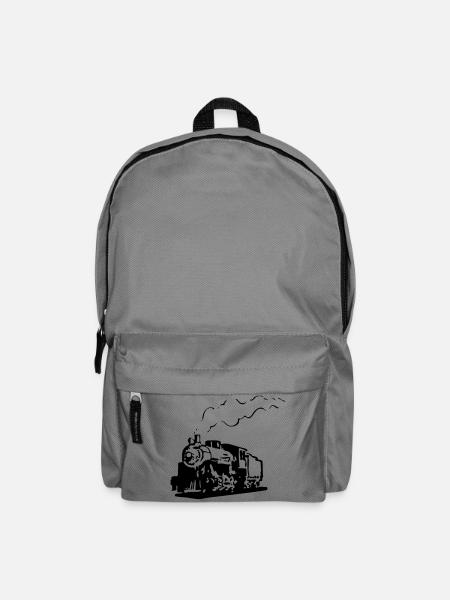 dampflok eisenbahn lokomotive romantik - Rucksack - Mittelgrau
