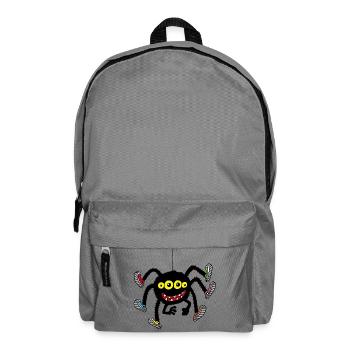 Spinne in bunten Schuhen - Rucksack - Mittelgrau - Vorne