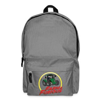 Farm and Furious - Humor Parody Tractor - Backpack - elephant grey - Front
