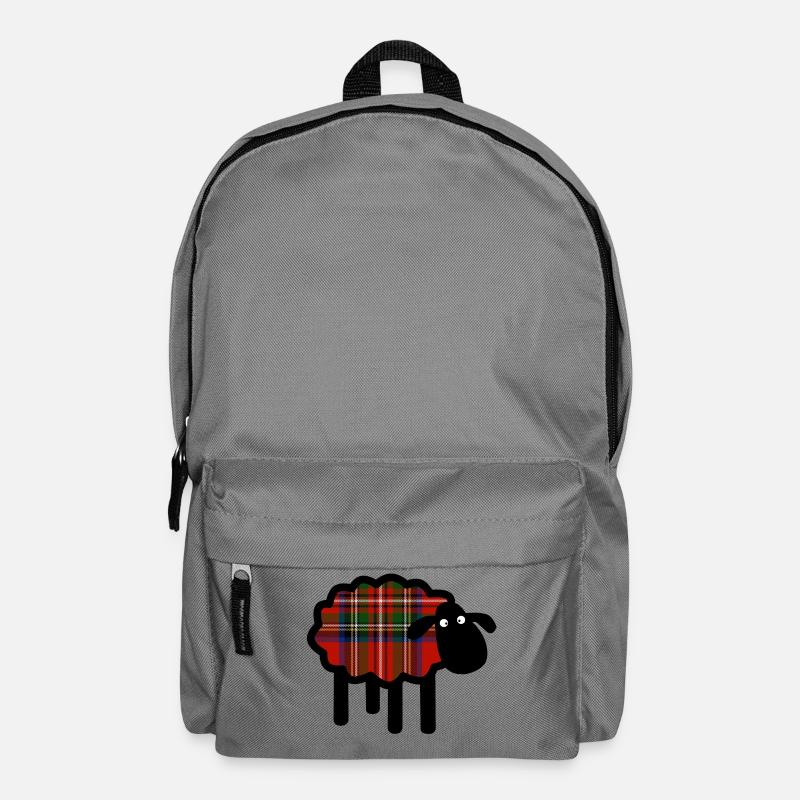 Niedliche Tartan-Schafe - Rucksack - Mittelgrau
