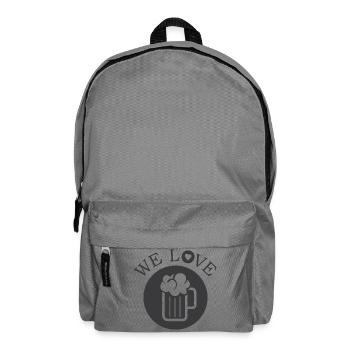 we love beer beer love icon logo icon graphic - Backpack - elephant grey - Front
