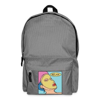 Relax Pop Art Gesichtsmaske - Rucksack - Mittelgrau - Vorne