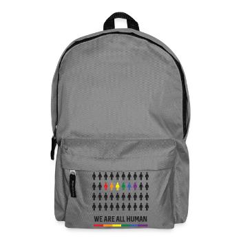 Pride Month LGBTQ - We Are All Human - Backpack - elephant grey - Front