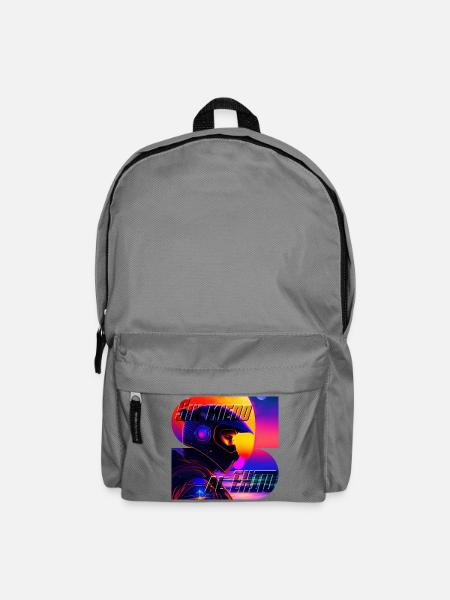 Furchtloses Neon Moto - Rucksack - Mittelgrau