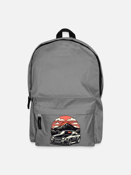 JDM-Auto Japanische Retro-Autorenn-Drift-Legende - Rucksack - Mittelgrau