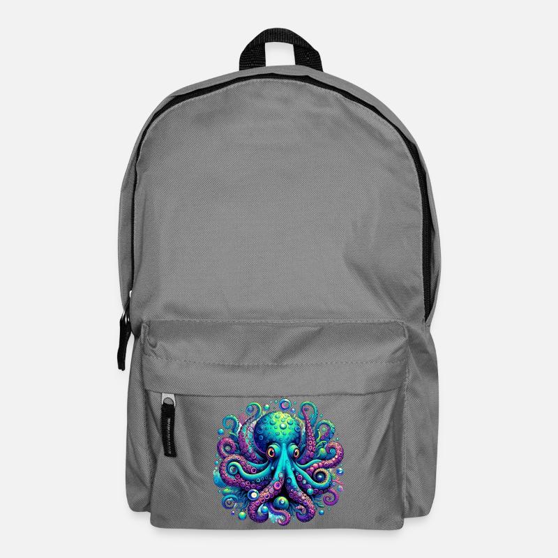Krake - Rucksack - Mittelgrau