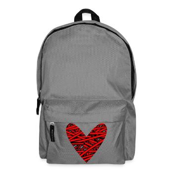 HEART. HEARTS. VALENTINE'S DAY. LOVE. LOVE. COUPLE. - Backpack - elephant grey - Front