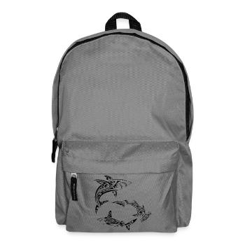 Requins polynésiens noirs - Sac à dos - gris éléphant - Devant