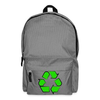 Neon Recycling Icon - Backpack - elephant grey - Front