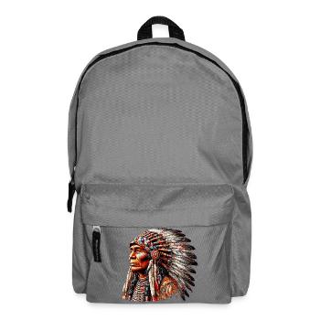 Amérindien Peau rouge d’Amérique - Sac à dos - gris éléphant - Devant