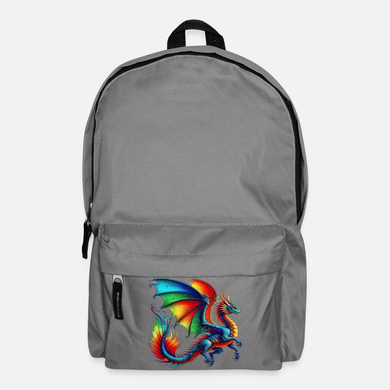 Drache - Rucksack - Mittelgrau