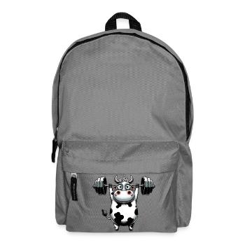 Cow Ox Dumbbell Fitness Weight Lifting - Backpack - elephant grey - Front