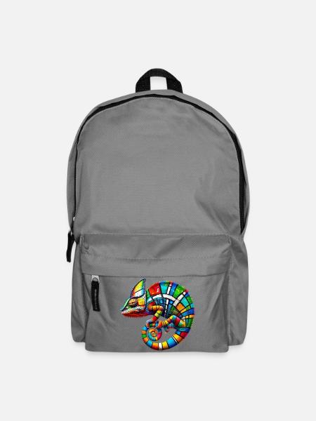 Chamäleon Mondrian - Rucksack - Mittelgrau