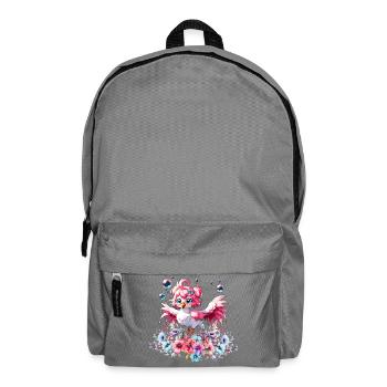 Cute Flamingo - Backpack - elephant grey - Front