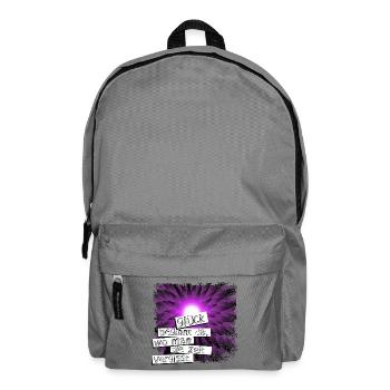 Glück beginnt da wo man die zeit vergisst - Rucksack - Mittelgrau - Vorne