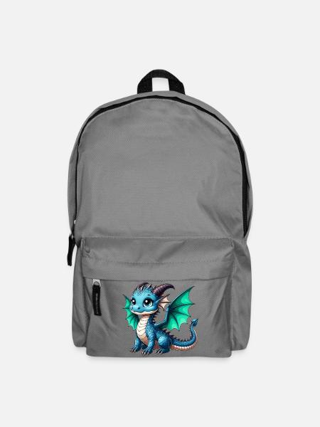 Drache - Rucksack - Mittelgrau