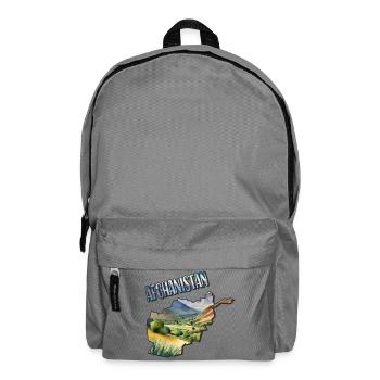 Aquarell Landkarte Afghanistan - Rucksack - Mittelgrau - Vorne
