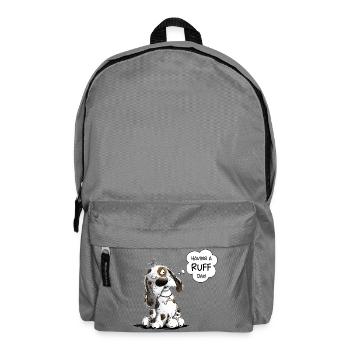 Nope Dog Saying Having A Ruff Day - Backpack - elephant grey - Front