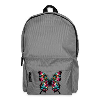Schmetterling - Rucksack - Mittelgrau - Vorne