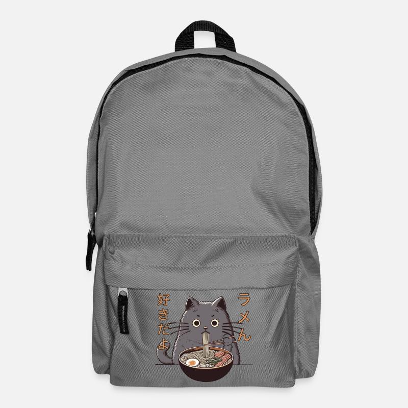 My Cat Steals My Ramen (Ramen Katze) - Rucksack - Mittelgrau