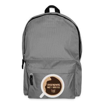 Irgendwas mit Kaffee - Rucksack - Mittelgrau - Vorne