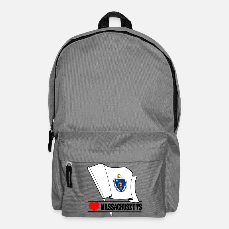 Flagge Massachusetts Herz MASSACHUSETTS - Rucksack - Mittelgrau