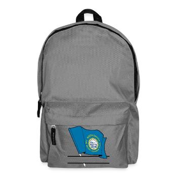 South Dakota Flag Text Banner - Backpack - elephant grey - Front