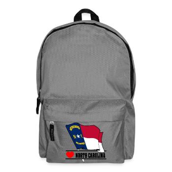 North Carolina Flagge Herz NORTH CAROLINA - Rucksack - Mittelgrau - Vorne