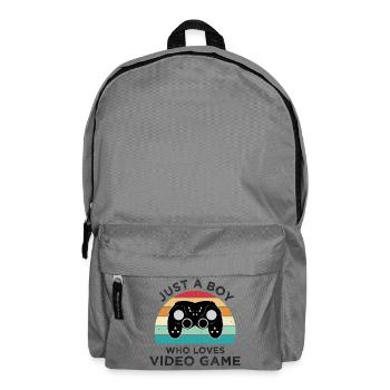 Just a Boy Who Loves Video Game - Backpack - elephant grey - Front