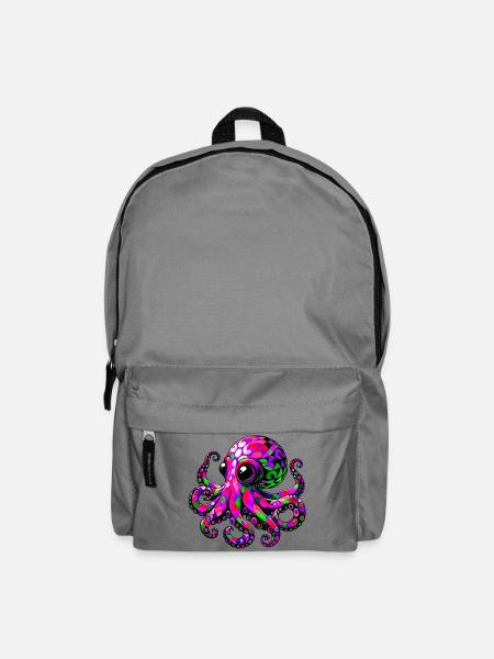 Krake - Rucksack - Mittelgrau