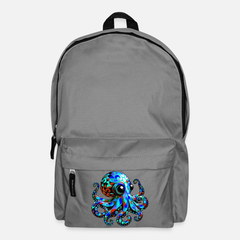 Krake - Rucksack - Mittelgrau