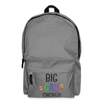 LGBTQ Pride Month - Big Gay Energy - Backpack - elephant grey - Front