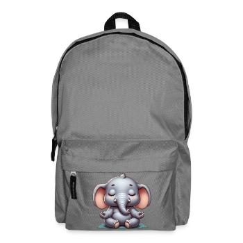 Mignon éléphant Yoga Méditation Relaxation Paix - Sac à dos - gris éléphant - Devant