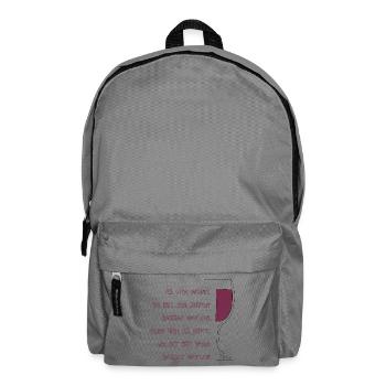 Es gibt Weine die mit den Jahren - Rucksack - Mittelgrau - Vorne