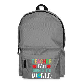 Teachers can change the world - Backpack - elephant grey - Front