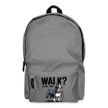 French Bulldog Walk Time - Backpack - elephant grey - Front