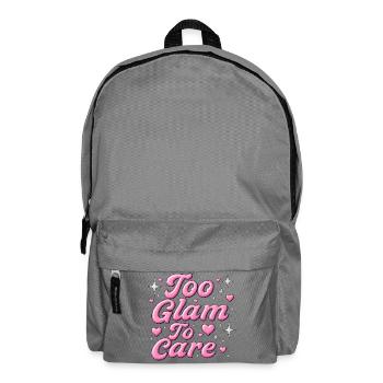too glam to care / y2k design - Rucksack - Mittelgrau - Vorne