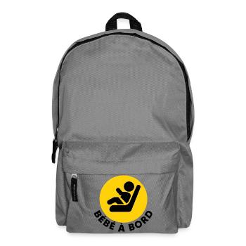 Silhouette Siege Enfant Securite Auto Jaune - Sac à dos - gris éléphant - Devant