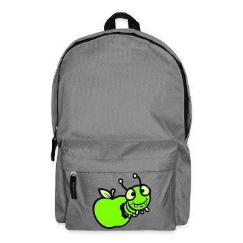 Chenille peeps trou de pomme bande dessinée drôle mignon mignon mignon - Sac à dos - gris éléphant - Devant