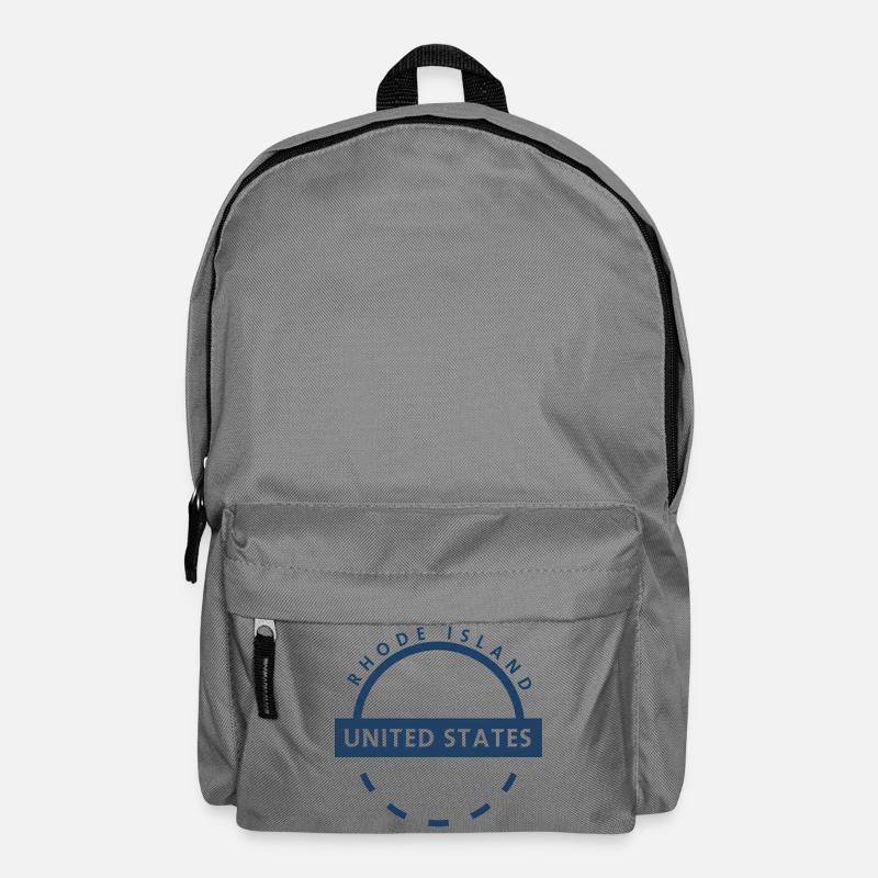 Rhode Island USA Round logo - Backpack - elephant grey