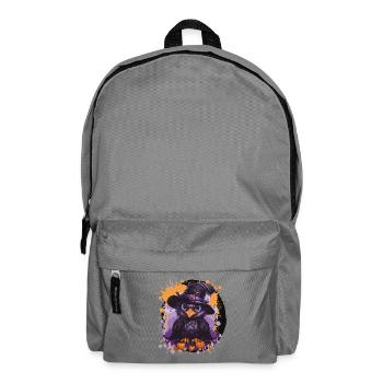 WitchesOwls with pumpkins - Backpack - elephant grey - Front