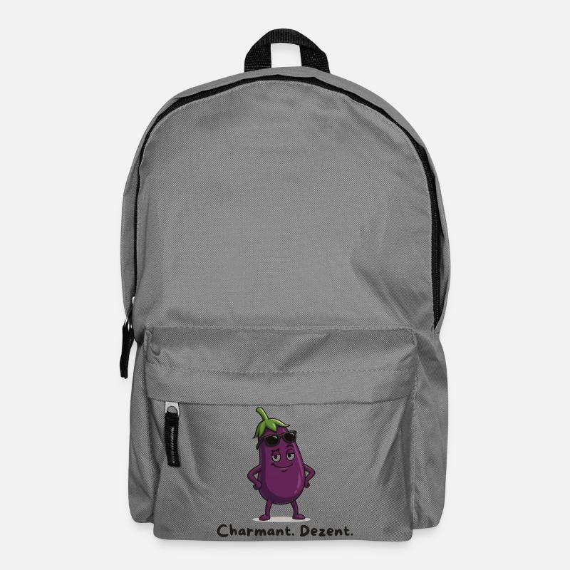 Charming Discreet - Eggplant Caricature - Backpack - elephant grey