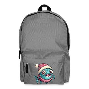 Noël de poisson piranha - Sac à dos - gris éléphant - Devant
