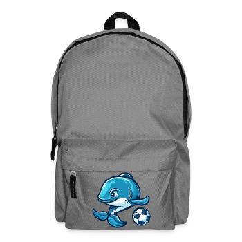 Whale Football Comic - Backpack - elephant grey - Front