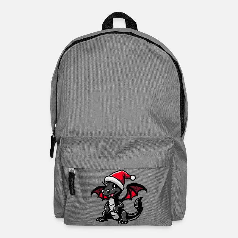 Drache Weihnachten - Rucksack - Mittelgrau