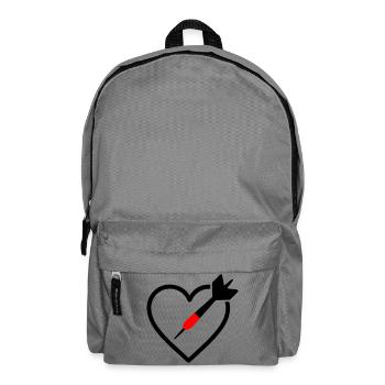 Heart Darts – Passion Precision - Backpack - elephant grey - Front