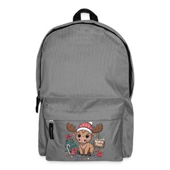 Rentier am Nordpol Weihnachten - Rucksack - Mittelgrau - Vorne