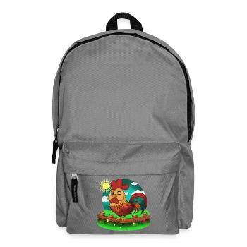 Bauernhof Hahn im Sonnenschein - Rucksack - Mittelgrau - Vorne